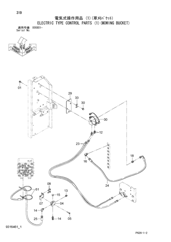 ELECTRIC TYPE CONTROL PARTS (1)(MOWING BUCKET)