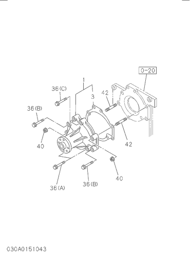 030- WATER PUMP AND
