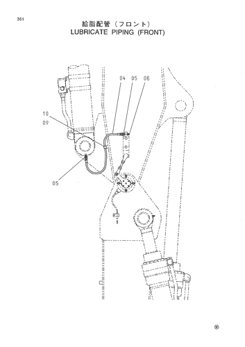 LUBRICATE PIPING (FRONT)
