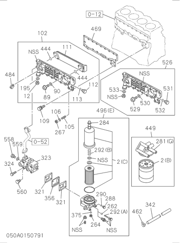 050- OIL COOLER AND OIL