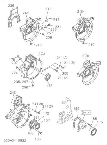 020- TIMING GEAR CASE AND