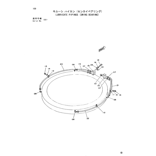 LUBRICATE PIPINGS (SWING BEARING)