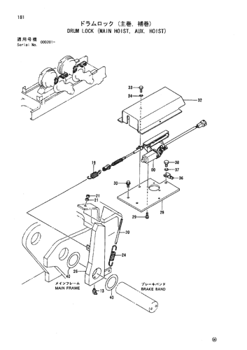 DRUM LOCK (MAIN HOIST, AUX. HOIST)