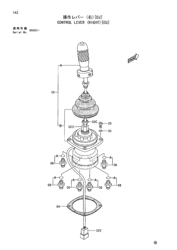CONTROL LEVER (RIGHT)[EU]