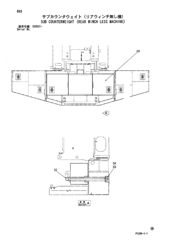 SUB COUNTERWEIGHT (REAR WINCH LESS MACHINE)