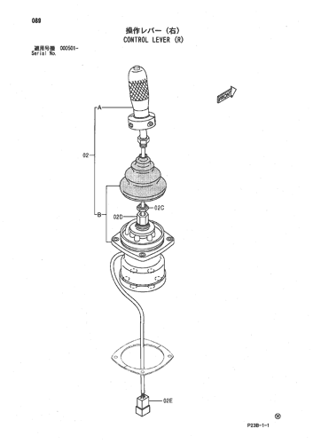 CONTROL LEVER (R)