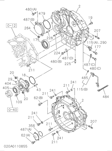 020- TIMING GEAR CASE AND