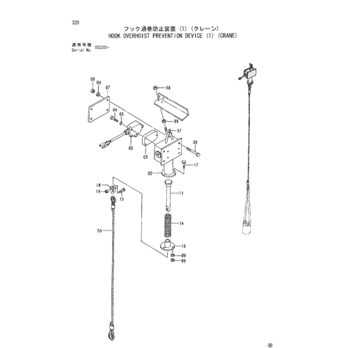 HOOK OVERHOIST PREVENTION DEVICE (1) (CRANE)