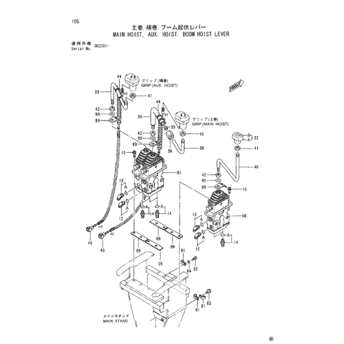 MAIN HOIST, AUX. HOIST,