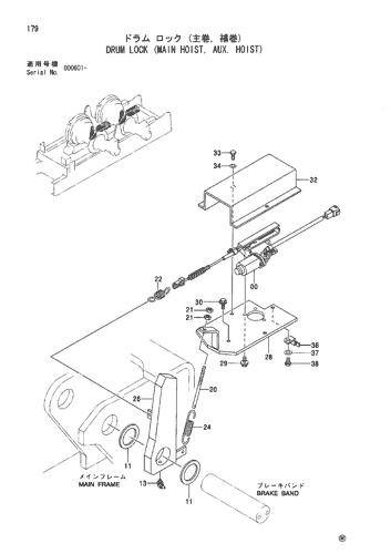 DRUM LOCK (MAIN HOIST, AUX. HOIST)