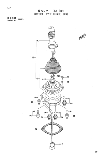 CONTROL LEVER (RIGHT) [EU]