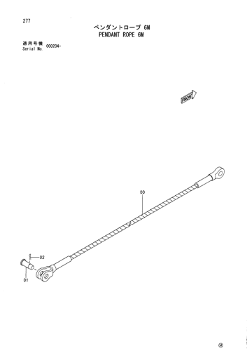 PENDANT ROPE 6M