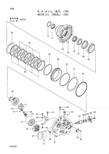 MOTOR;OIL (TRAVEL) -700-