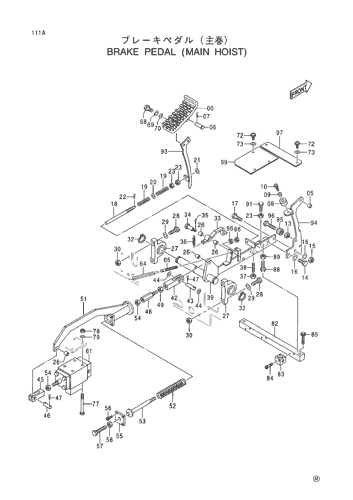 BRAKE PEDAL (MAIN HOIST)