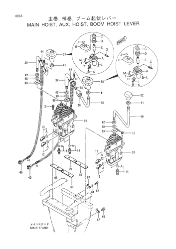MAIN HOIST, AUX. HOIST,