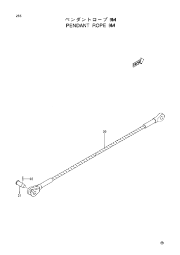 PENDANT ROPE 9M