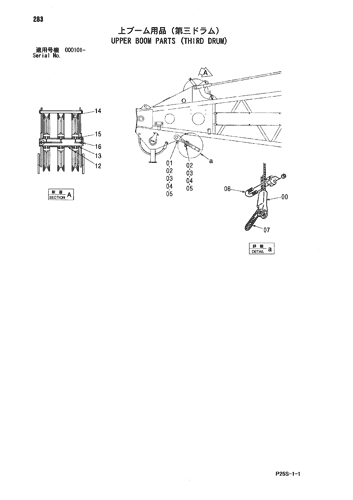 UPPER BOOM PARTS (THIRD DRUM)