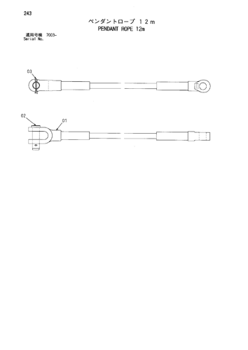 PENDANT ROPE 12m