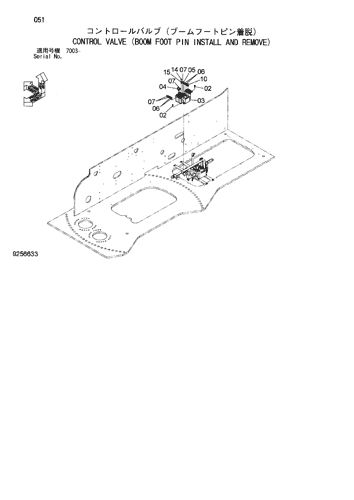 CONTROL VALVE (BOOM FOOT PIN INSTALL AND REMOVE)