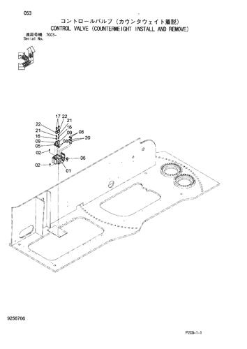 CONTROL VALVE (COUNTERWEIGHT INSTALL AND REMOVE)