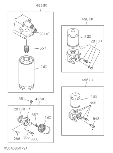 050- OIL COOLER AND OIL