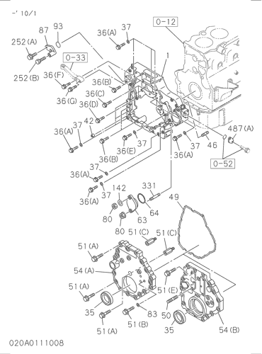 020- TIMING GEAR CASE AND