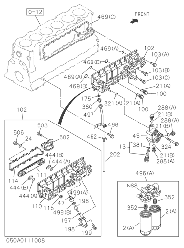 050- OIL COOLER AND OIL