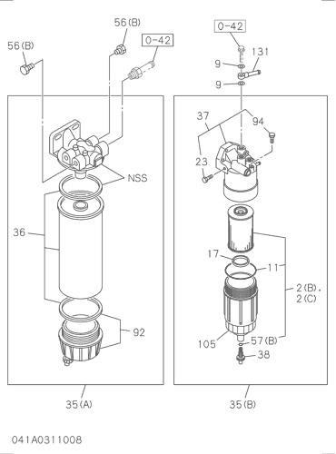 041- FUEL FILTER AND