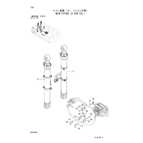 MAIN PIPING (3)(FOR CYL.)