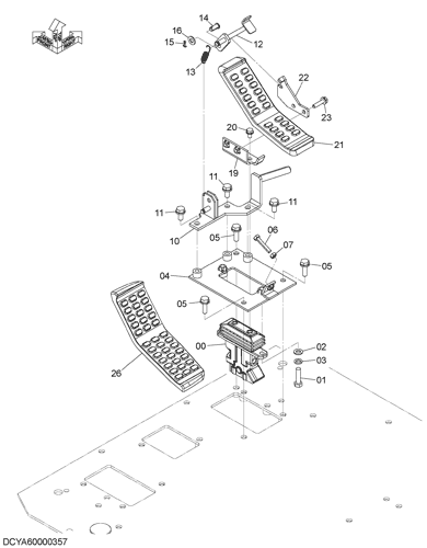 CONTROL PEDAL (BREAKER, CRUSHER)