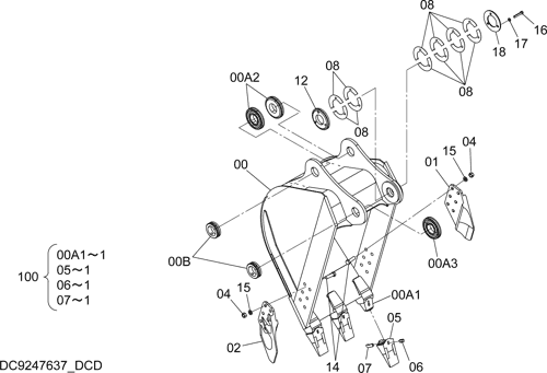 BUCKET 0.51m3 (JIS 94)