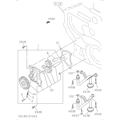 051- OIL PUMP AND OIL