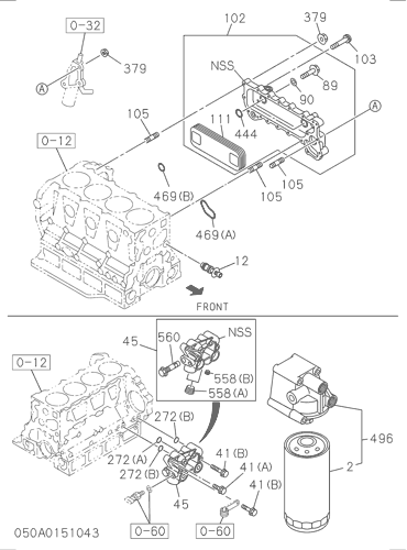 050- OIL COOLER AND OIL
