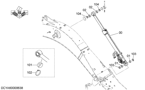 BOOM CYLINDER (R)(ML CRANE)