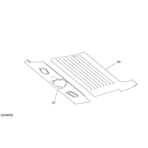 FLOOR MAT (4-PILLAR CANOPY)(WITH HORIZONTAL TYPE LEFT-SIDE ATT. PEDAL)