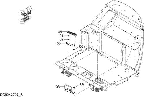 ATTACHMENT PEDAL PARTS (CANOPY)(LEFT SIDE HOLIZONTAL TYPE)
