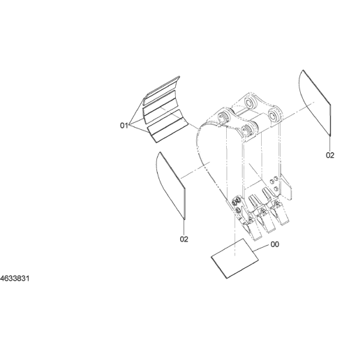 BUCKET REINFORCEMENT PARTS (BUCKET 0.065m3)(JIS 94)