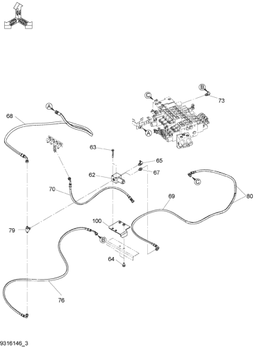 HYDRAULIC SYSTEM PILOT PIPING (1-3)