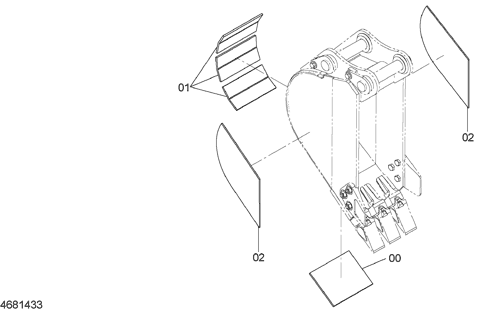 BUCKET REINFORCEMENT PARTS (BUCKET 0.040m3)(JIS 94)
