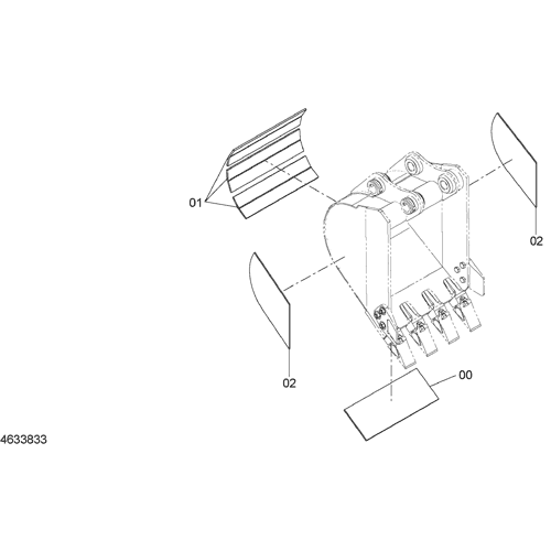 BUCKET REINFORCEMENT PARTS (BUCKET 0.100m3)(JIS 94)